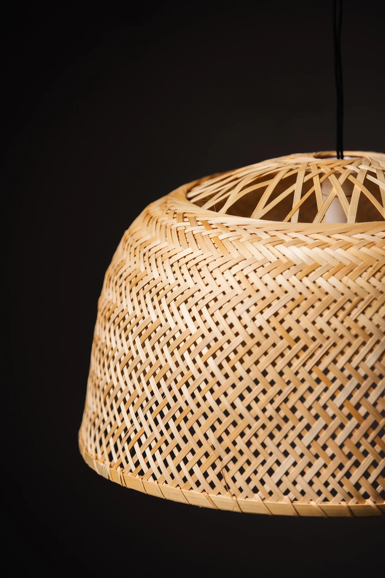 Dome Shape Pendant Bamboo Lampshade