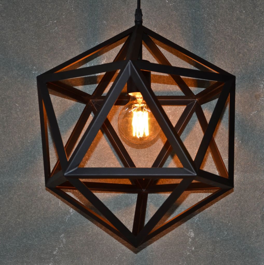 Amethyst Hexagon Geometric Industrial Ceiling Lamp