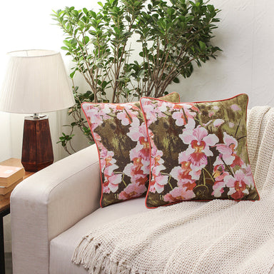 The Hybrid Orchid Cushion Cover (Pink)