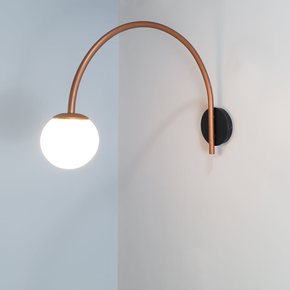 Cws101 Dijon Curved Wall Lamp Copper