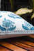 True Blue Love Quilted Hand Block Print Cushion Cover