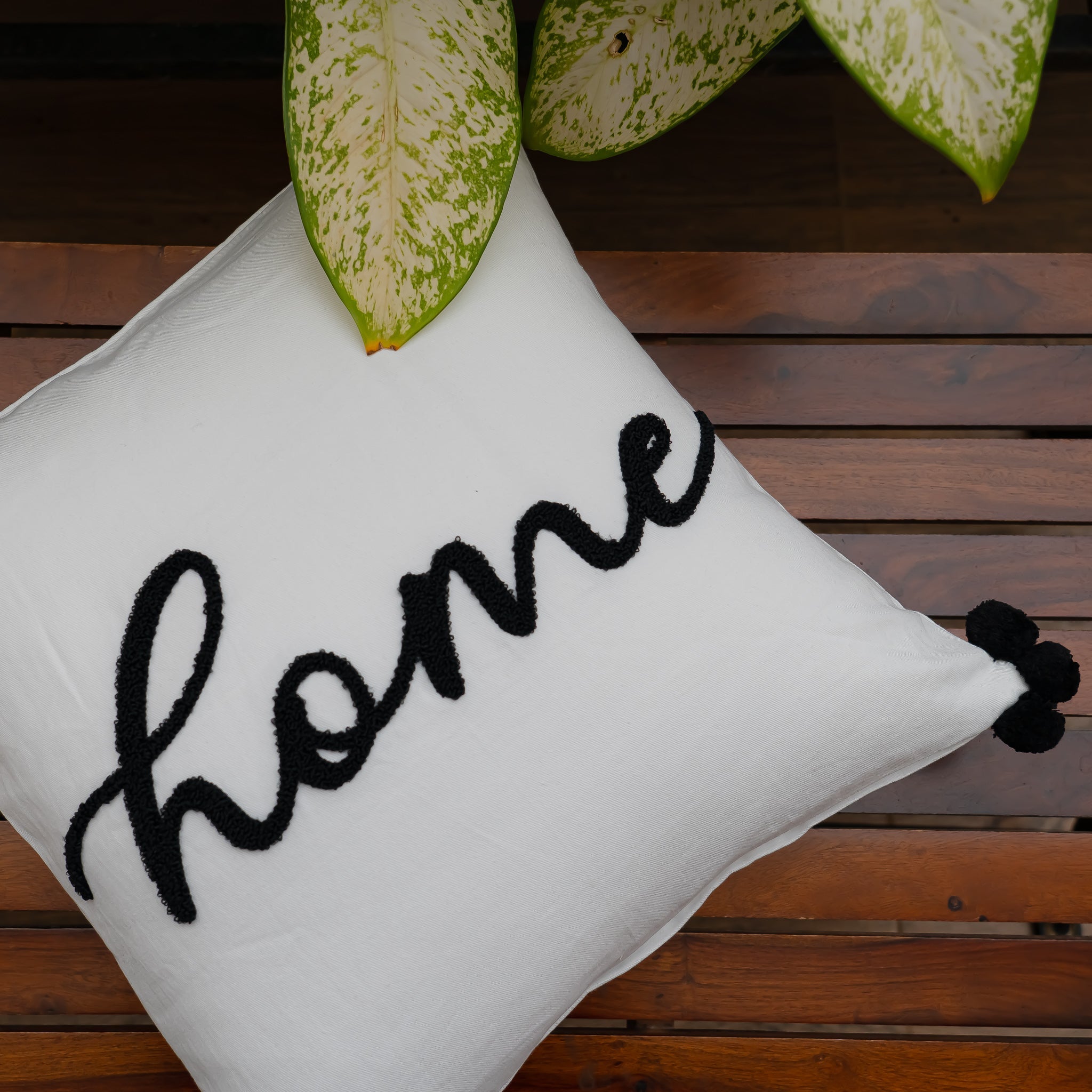 Home Embroidered Cushion Cover