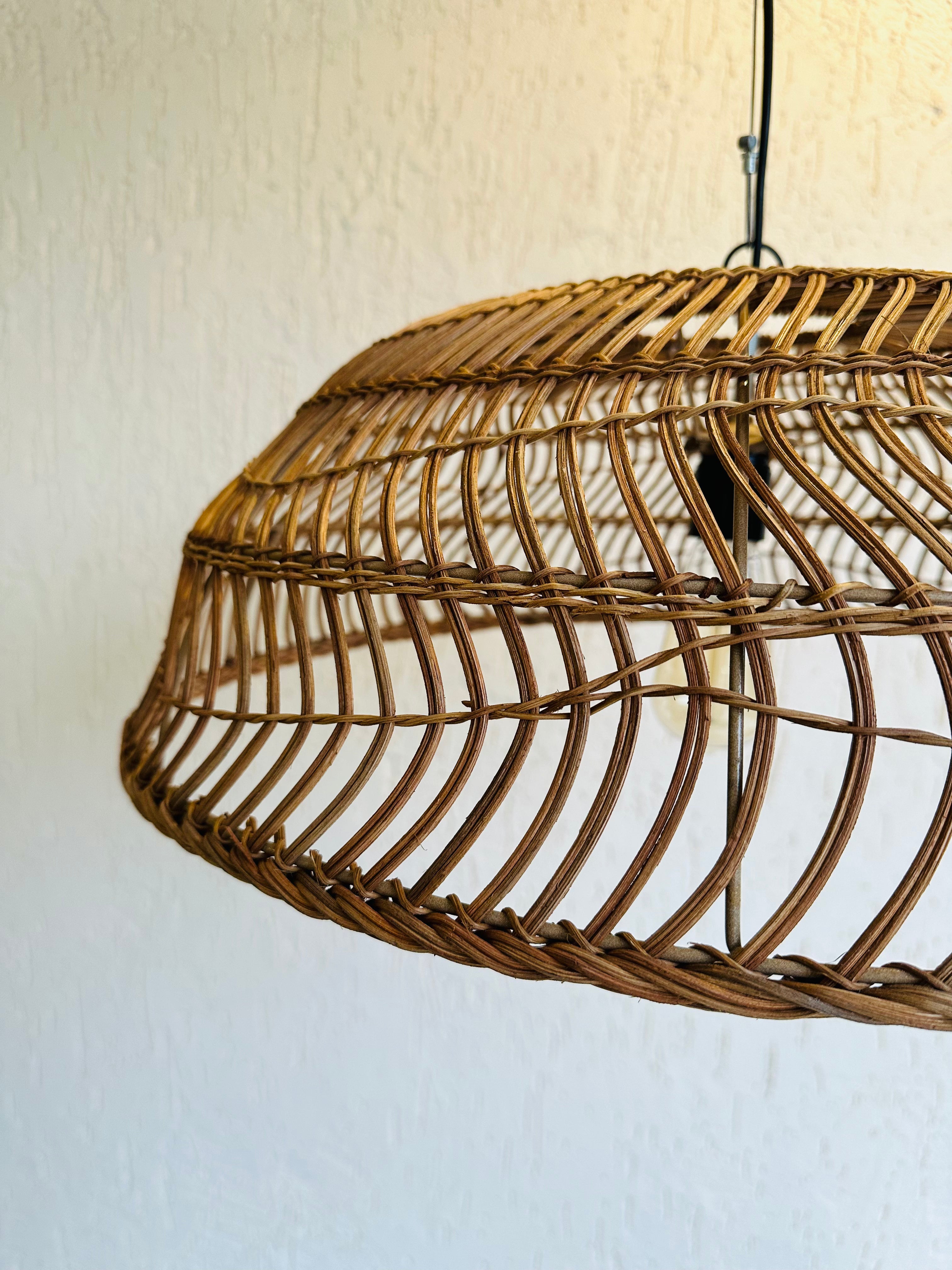 Rattan Brown Lampshade