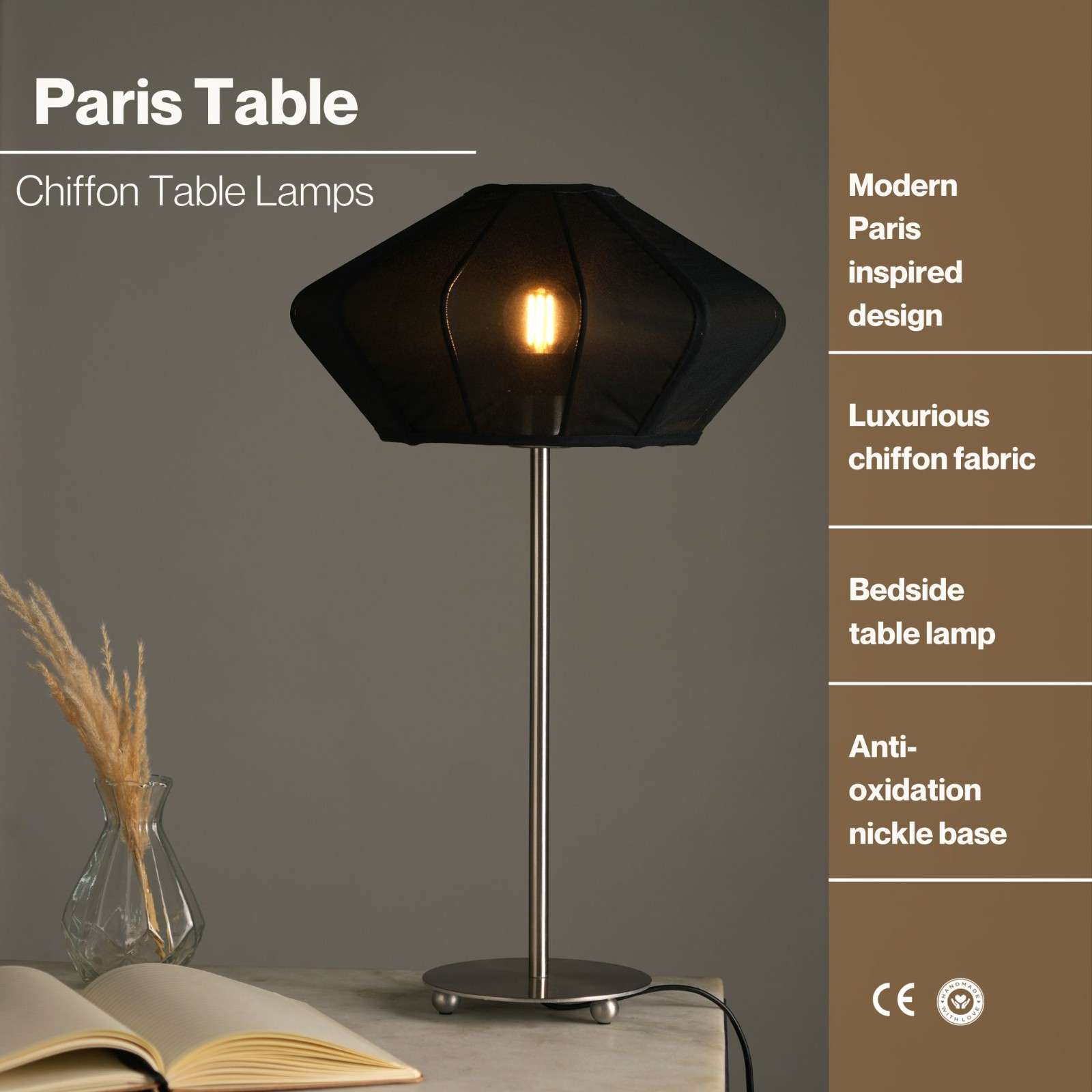 Luxe Collection Paris Table Lamp (Black)