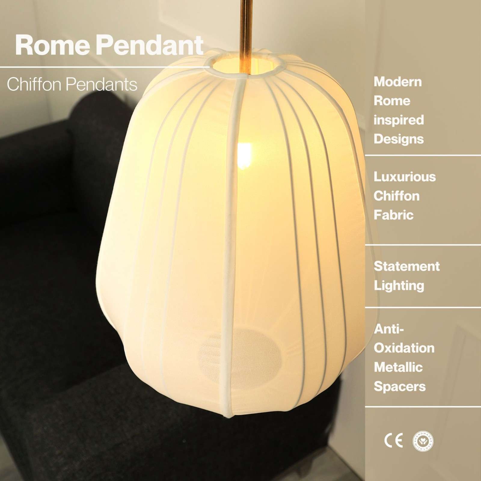 Luxe Collection Rome Lamp (Off-White)