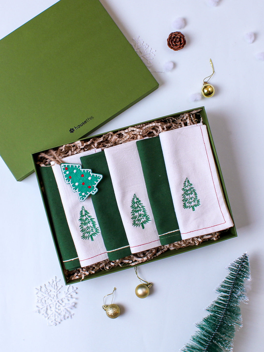Sparkling Tree Napkin Gift Set