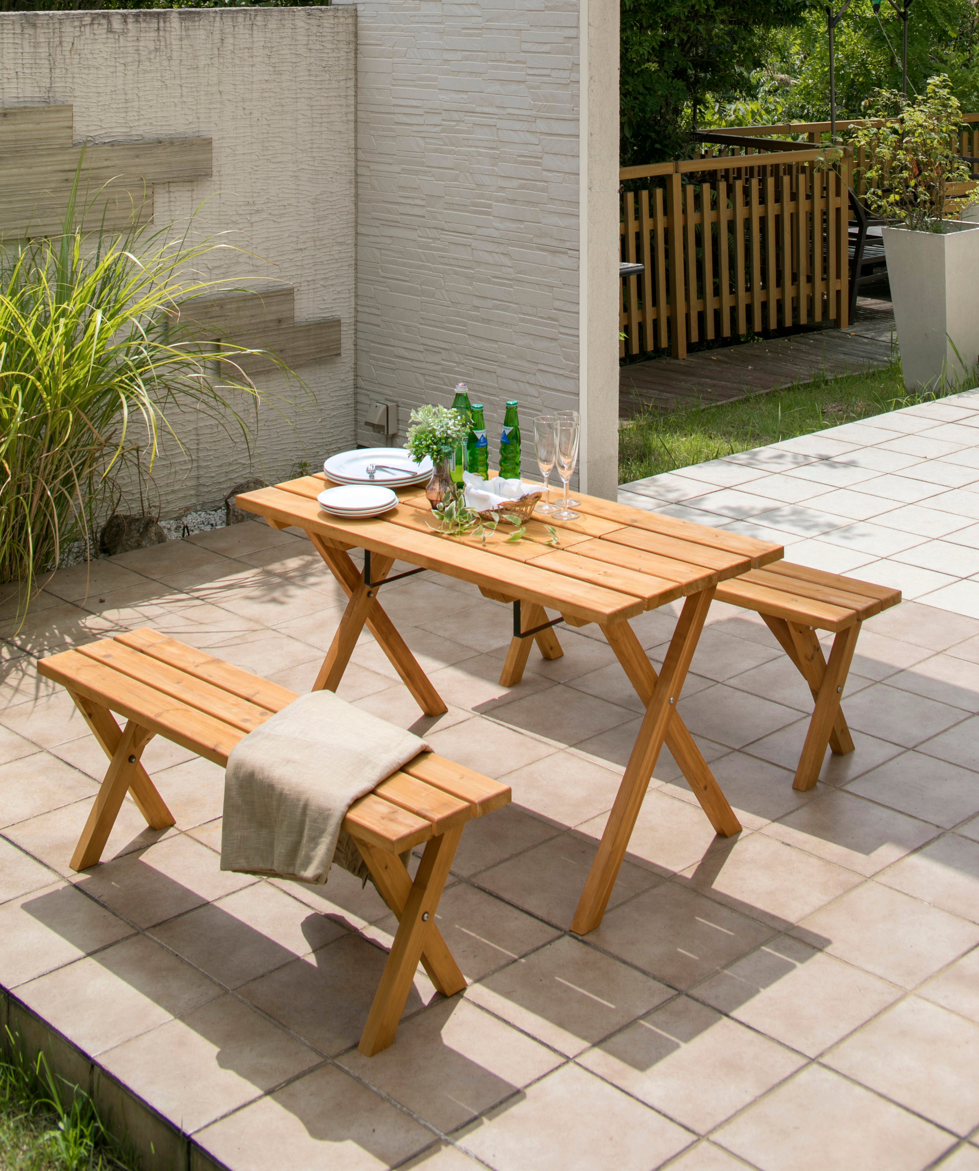 Wooden Picnic Table Set