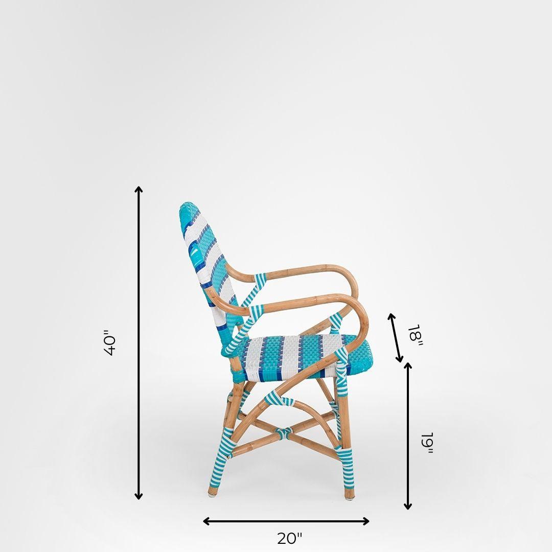 M Popsicle Cane Chair With Arms