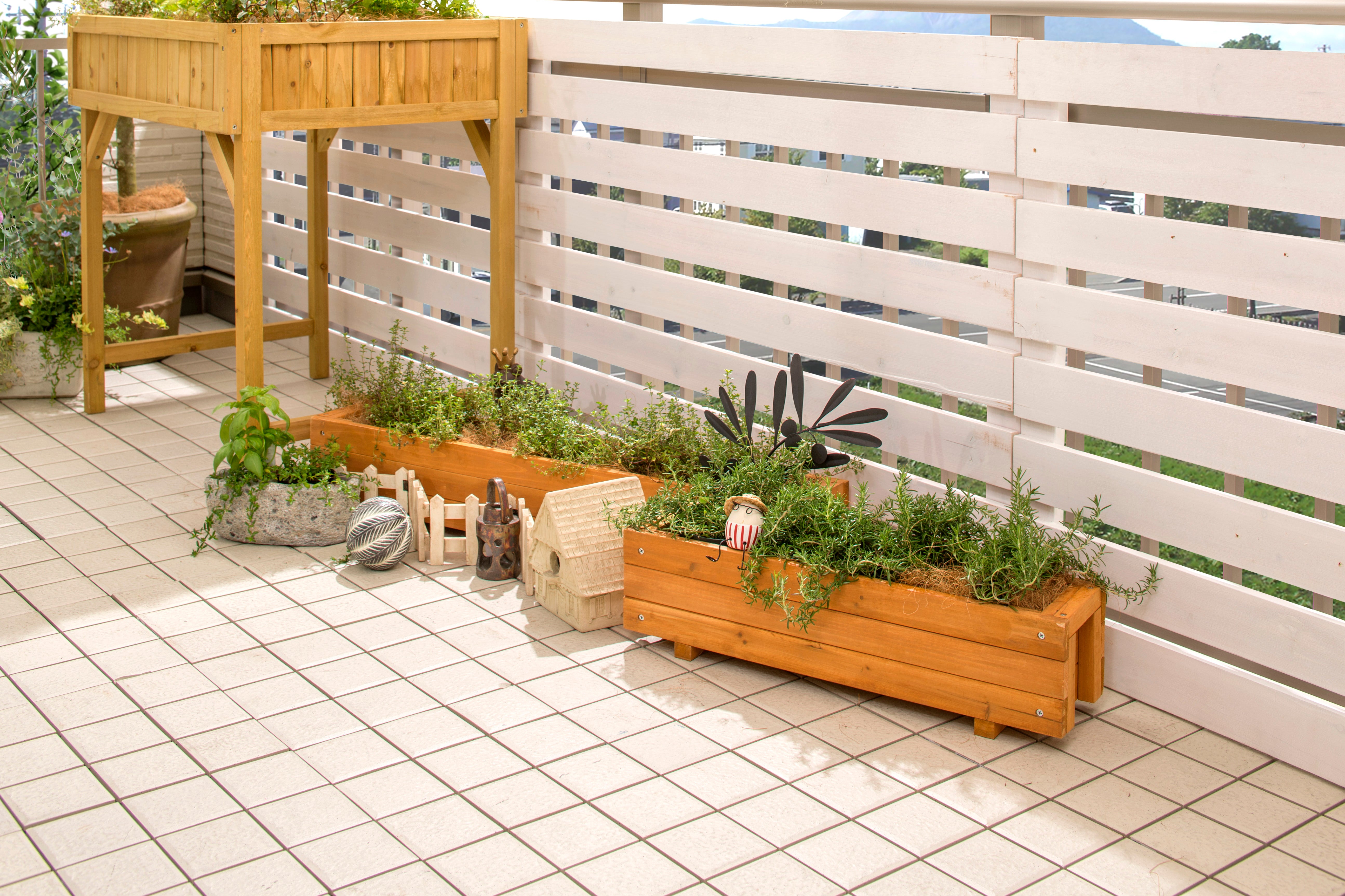 Wooden Terrace Planter