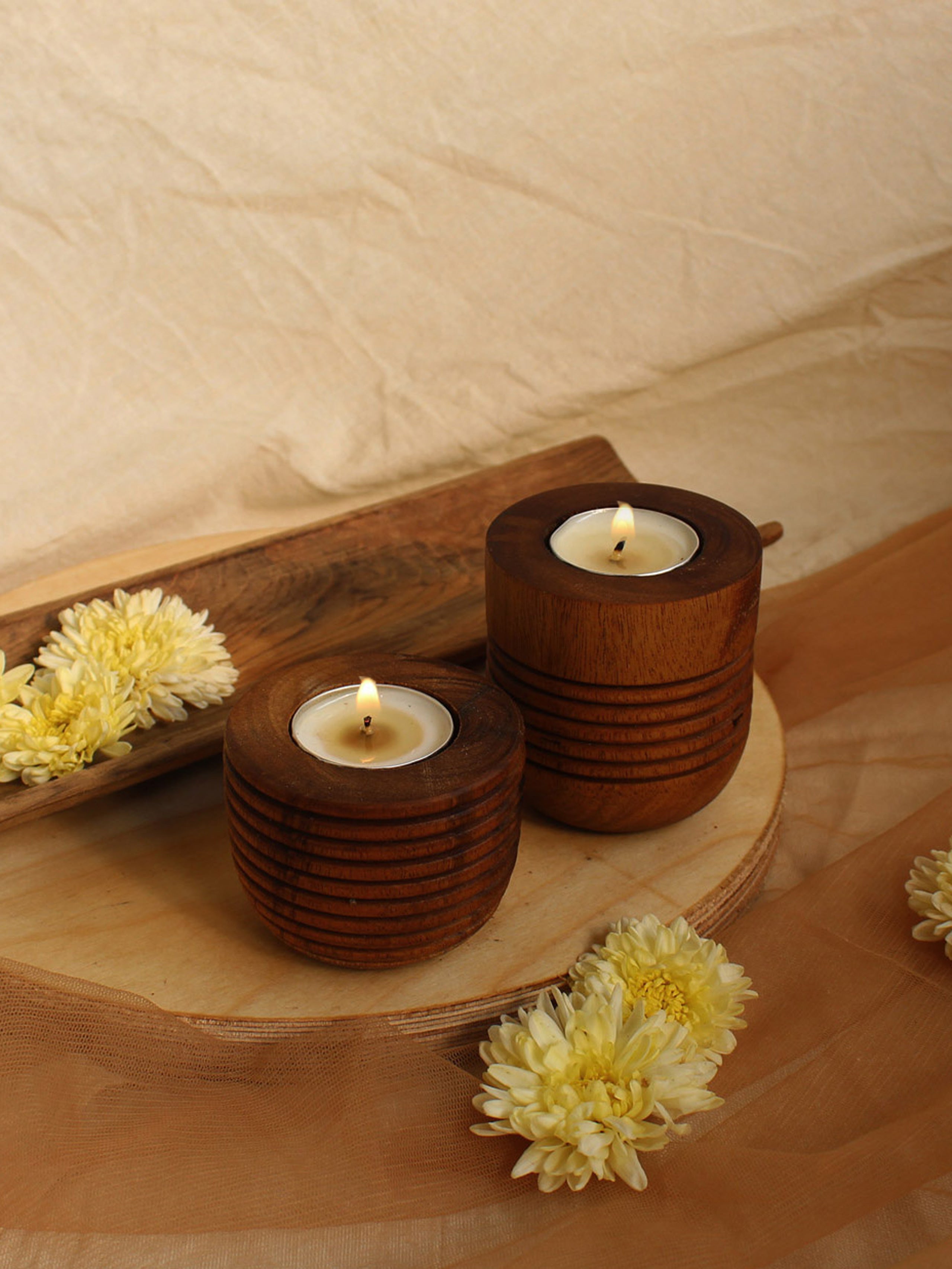 Bowl Tea-Lights (Set of 2) - Studio Indigene