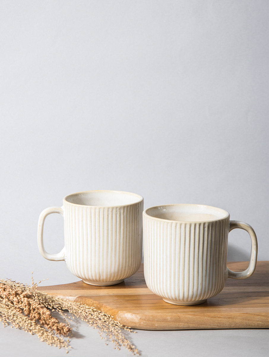 Striped Ivory Mug