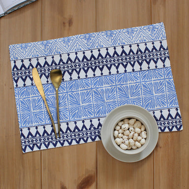 Alankaar Placemat Set Of 4 Placemats (Blue)