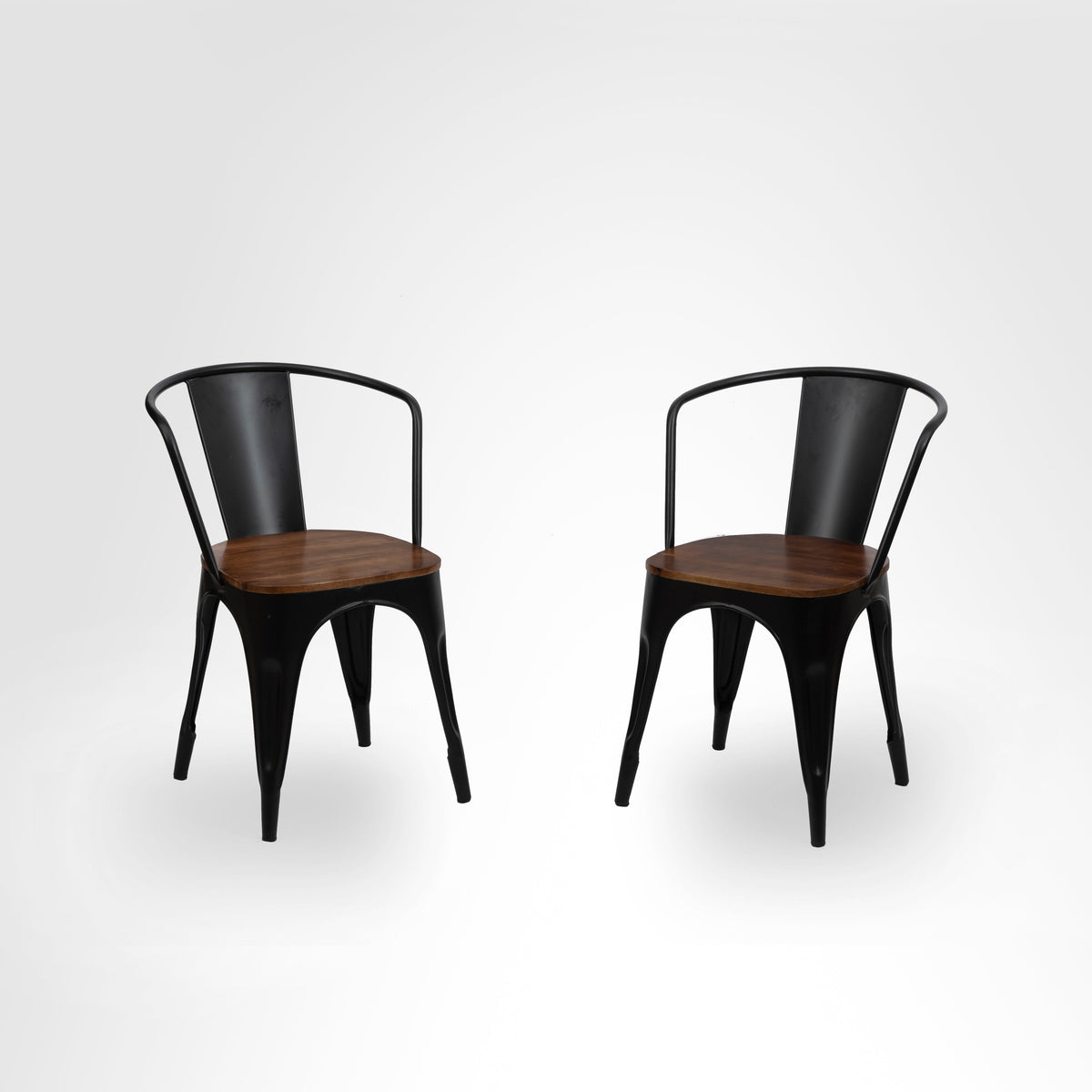 Tolix Chair With Armrest Set Of