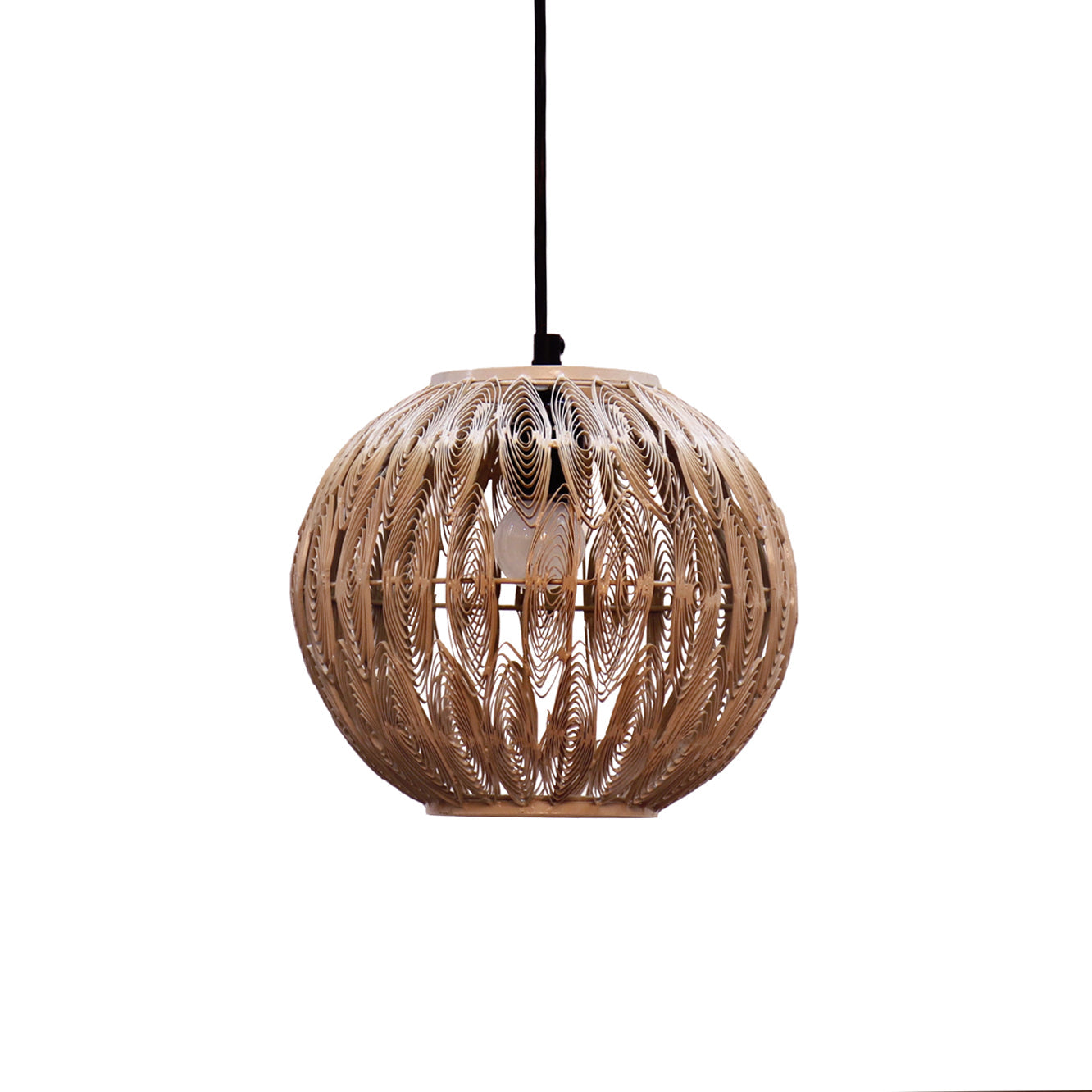 Tena Round Quilled Hanging Lamp by homeblitz.in