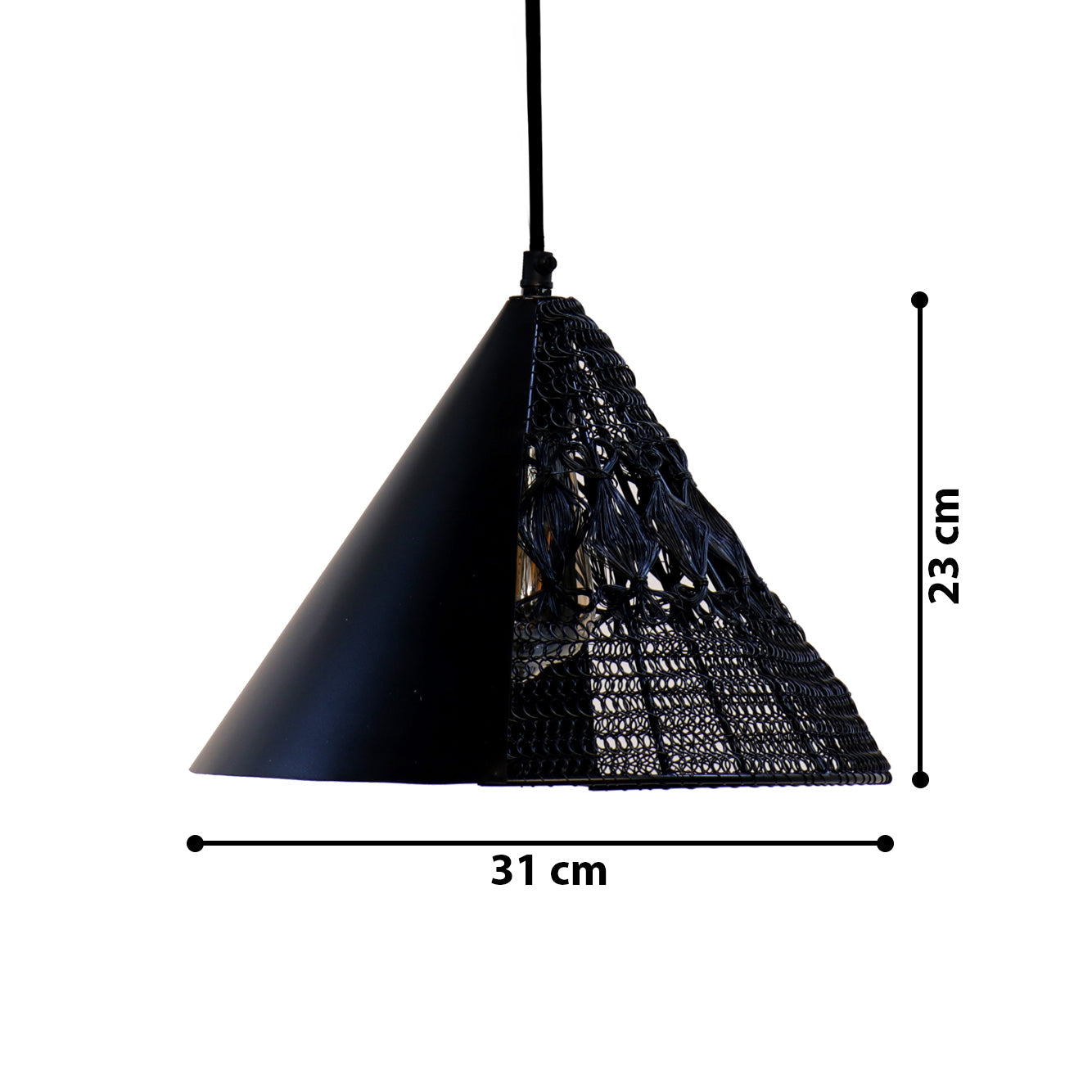 Warind Handcrafted Upward Cone Hanging Lamp by homeblitz.in