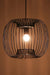 Zura Bubble Pressed Black Hanging Lamp by homeblitz.in