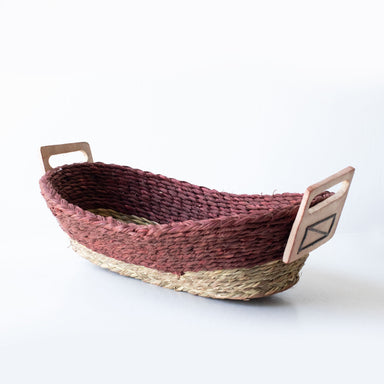 Handwoven natural bread basket and organizer