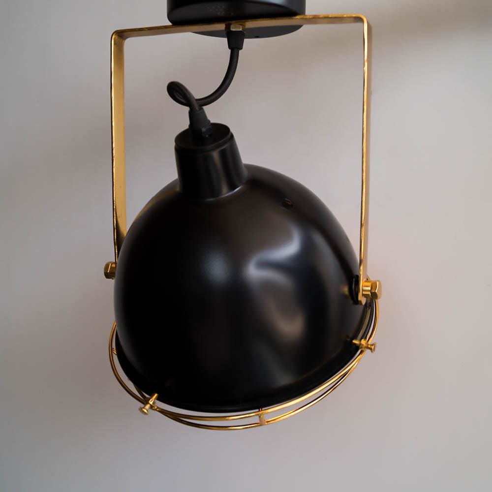 Flh102 Black Gold Low Ceiling Lamp Vintage Style Lighting