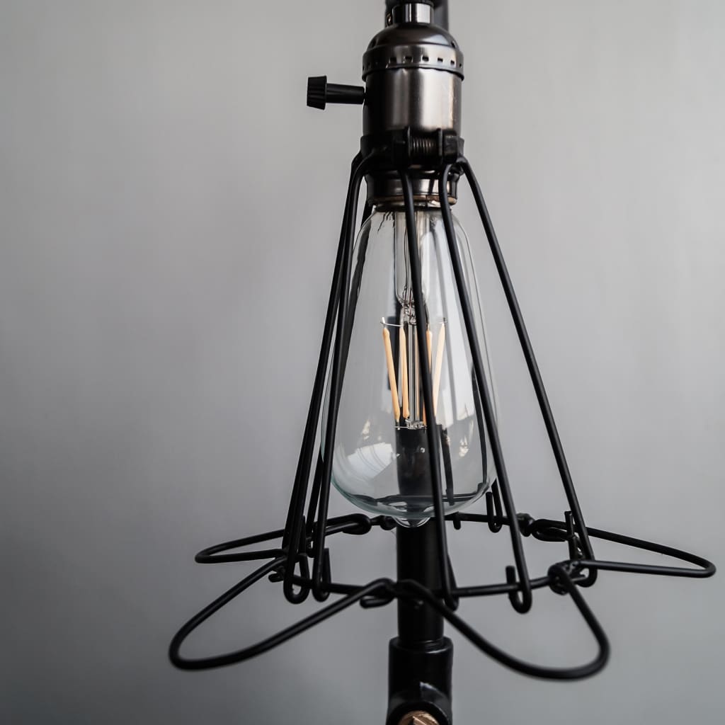 Tpf123 Black Retro Grill Iron Pipe Lamp Industrial Rustic Style Design