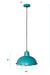 Clh110 Turquoise Blue Industrial Hanging Lamp