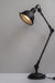 Fdl105 Coal Black Swing-Arm Industrial Desk Lamp With Frosted Glass Cover