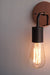 Cws112 Copper Baseplate Black Wall Sconce