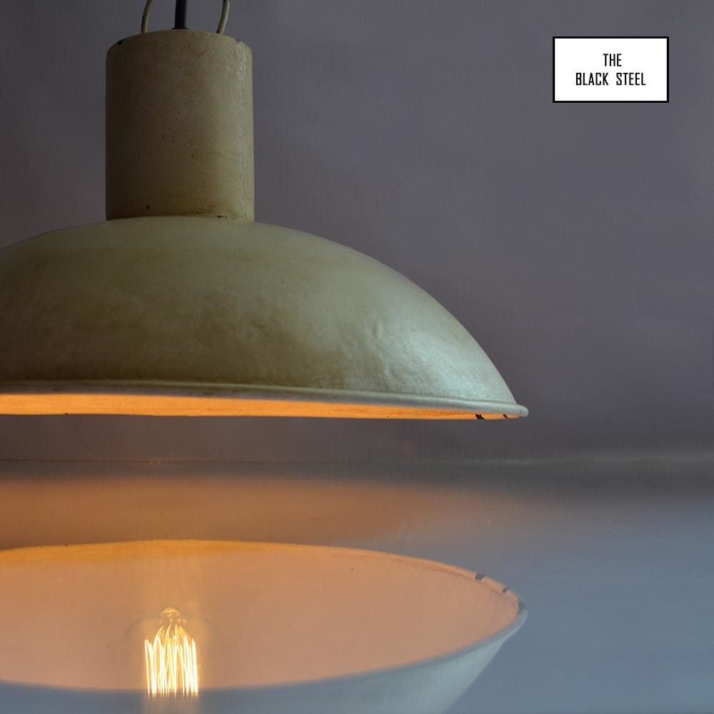 Countryside Farmhouse Off White Industrial Lamp