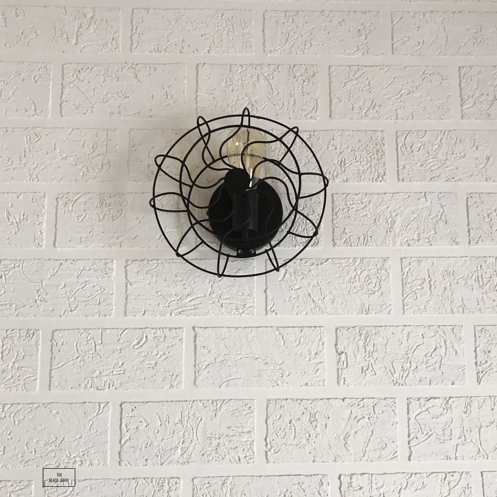 Geometric Wave Industrial Wall Sconce