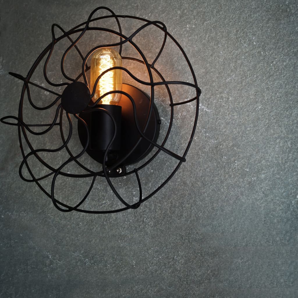 Geometric Wave Industrial Wall Sconce