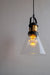 Clh113 Industrial Pendant Light Conical Clear Glass
