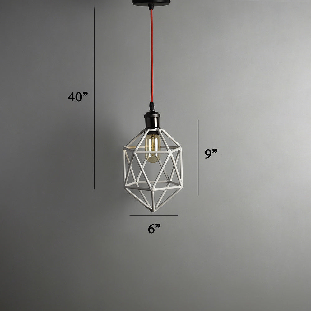 Clh157 Wharf White Industrial Pendant Light