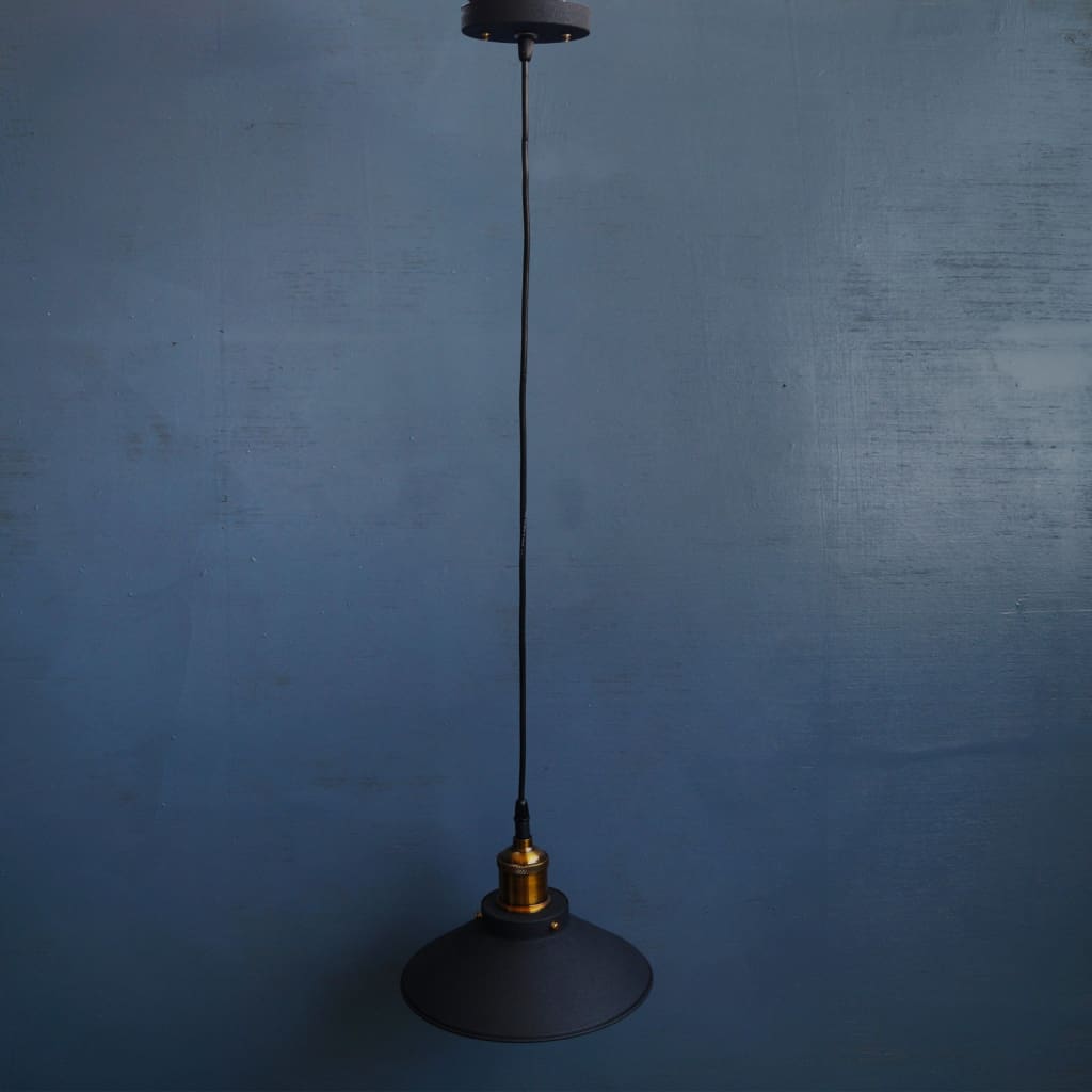 Clh109 Nordic Conical Midnight-Gold Industrial Ceiling Pendant Light