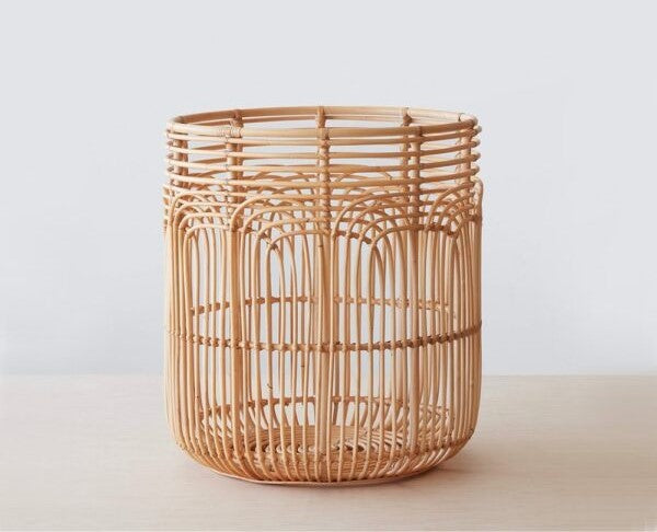Open Weave Rattan Laundry Basket