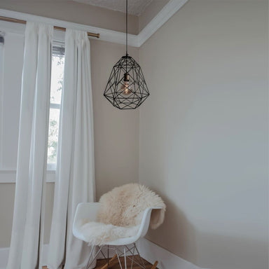 Clh143 Scandinavian Design Trend - Geometric Industrial Decor Pendant Cage Lamp