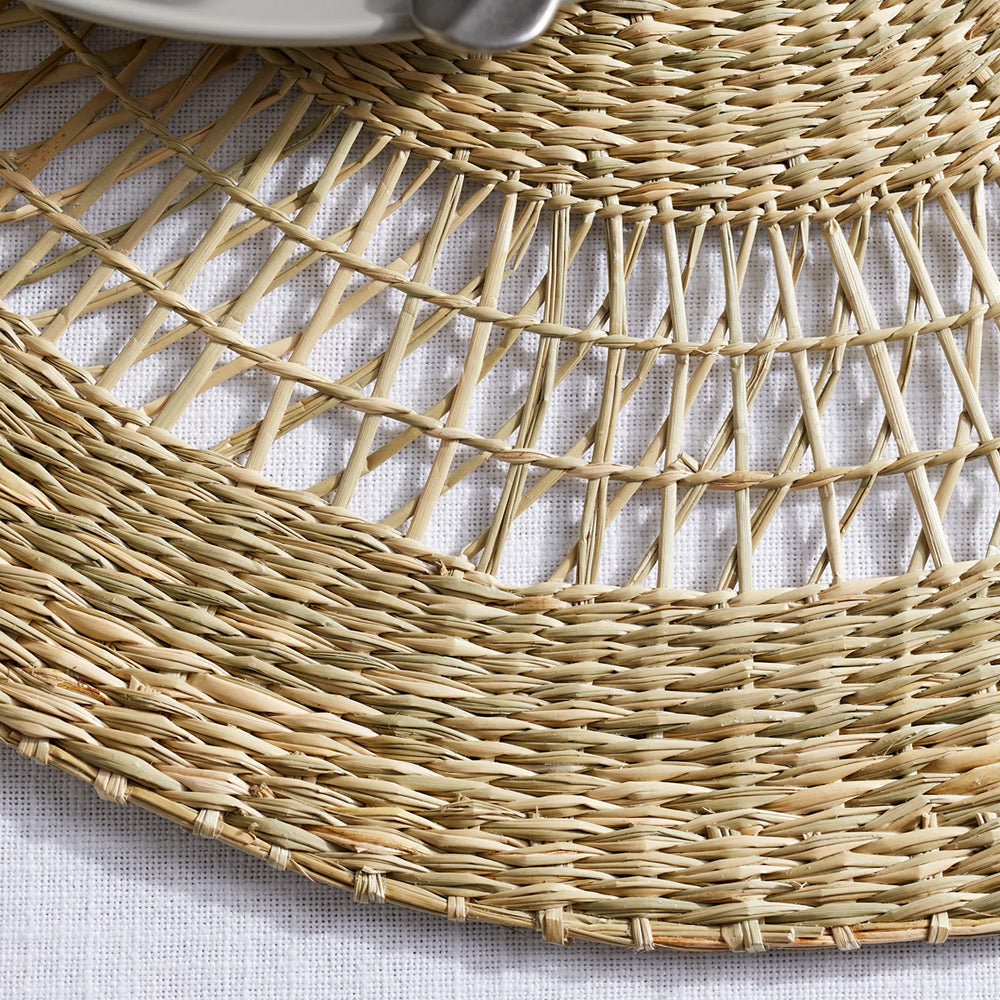 Seagrass Cut Work Placemats - Set of 4