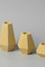 Skandle concrete candle holders in yellow