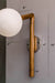 Cws128 Teak Wood Wall Sconce Frosted Glass Fixture
