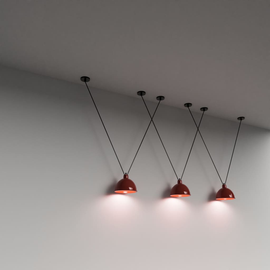 Clr104 V-Cluster Lampshade Pendant Light In Red
