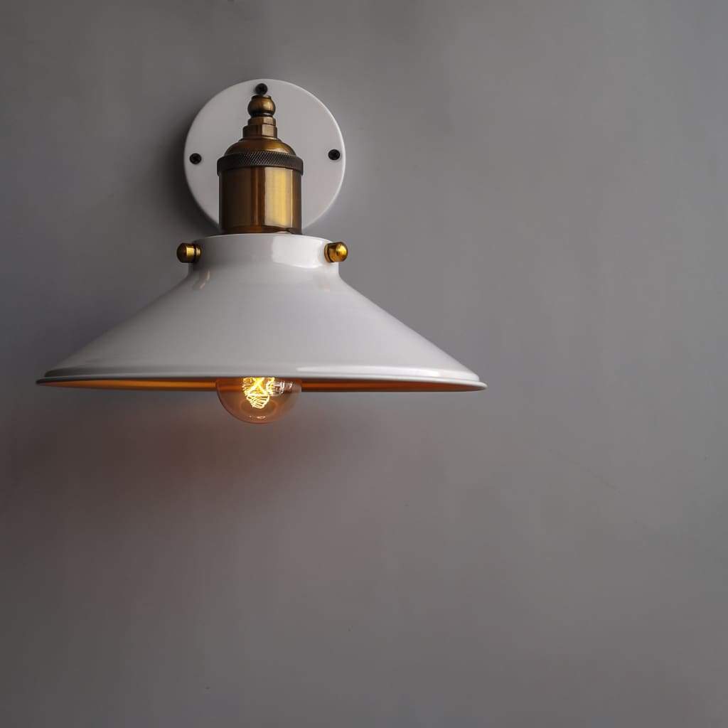 Cws110 White Scandinavian Cone Wall Lamp