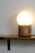 Cdl114 Solid Teak Wood Glass Table Lamp