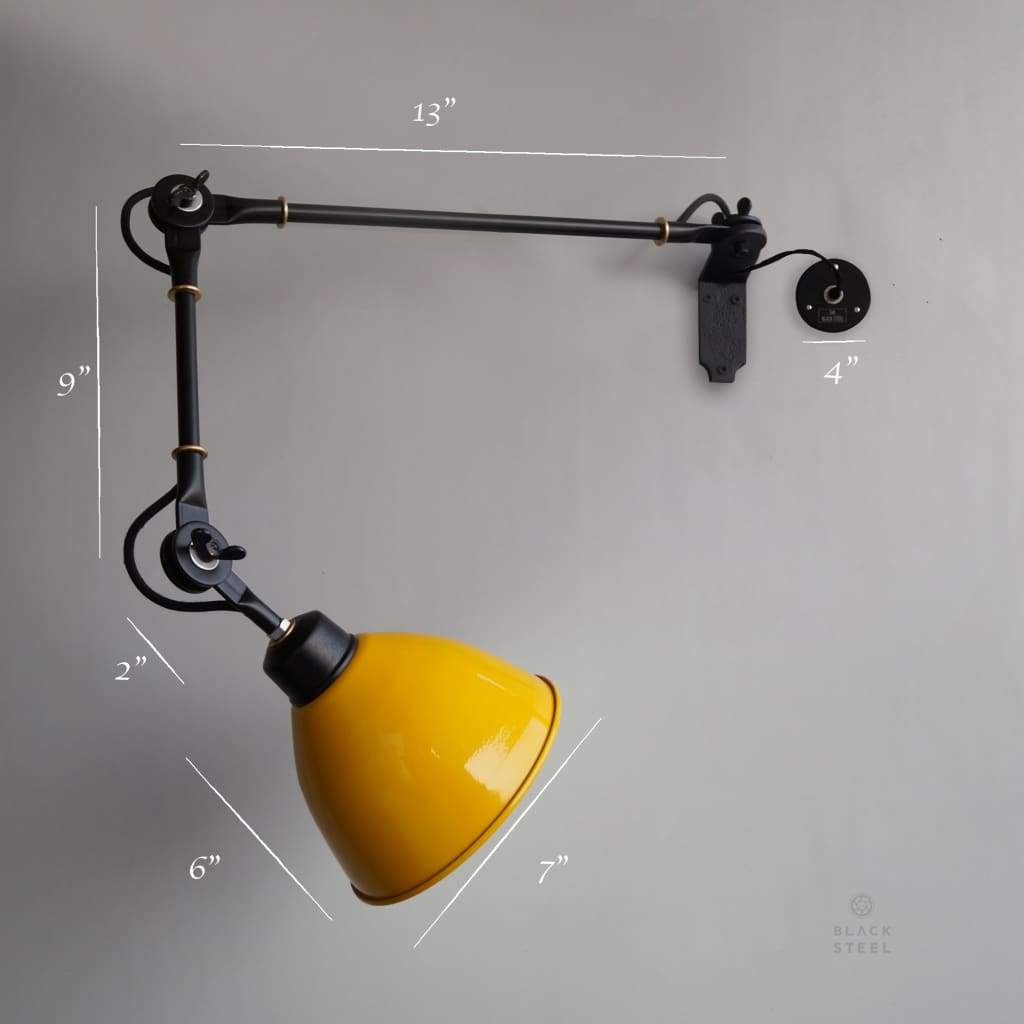 Shop Yellow Wall Lamp Industrial  Swing-Arm Wall Mounted Light Online — Home  Canvas