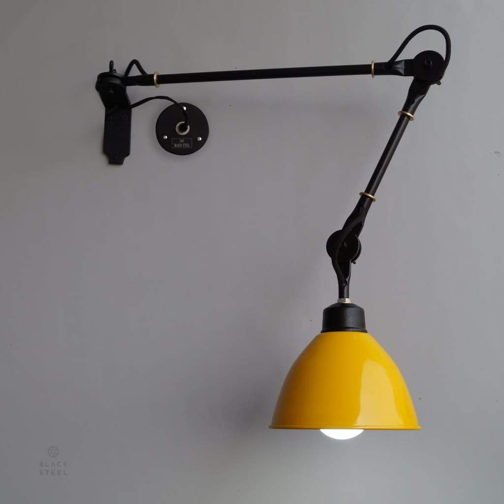 Shop Yellow Wall Lamp Industrial  Swing-Arm Wall Mounted Light